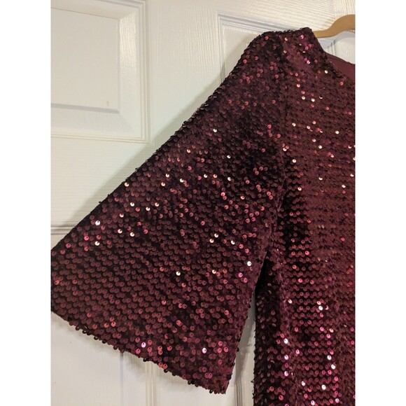 Chicos Stretch Velvet Sequin Chianti Dress - Picture 3 of 8